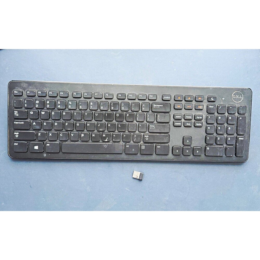 Dell N8891 Slim Wireless Full-Size QWERTY Keyboard Black Multimedia